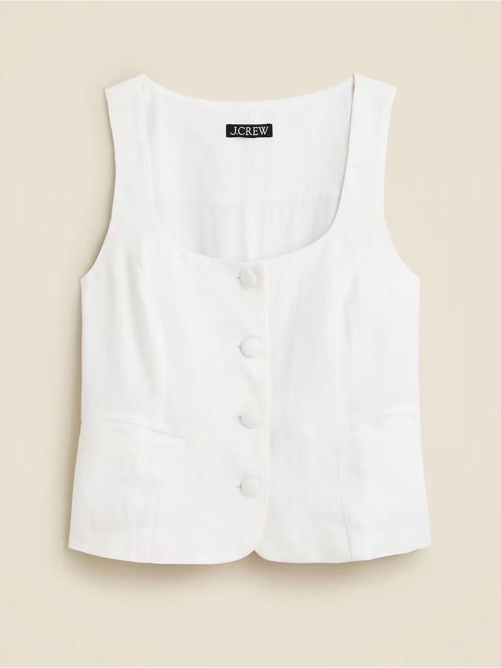 J.Crew Scoopneck 100% linen vest